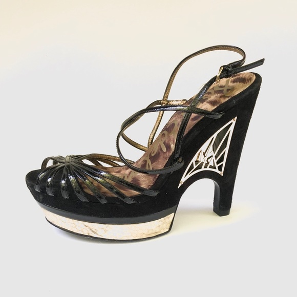 Sam Edelman Platform Heeled Sandals Size 8 - Picture 2 of 6